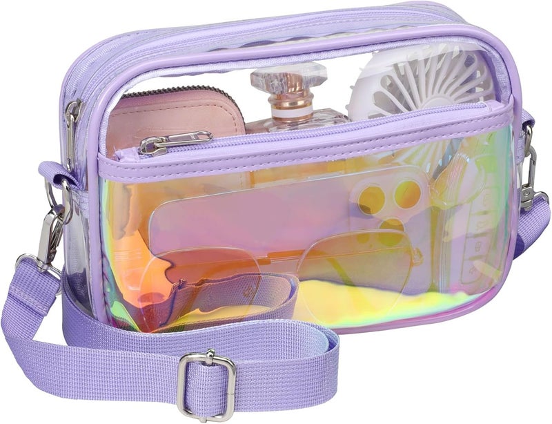 Packism Clear Bag for Stadium Events - Clear Purses for Women Stadium Crossbody Concert Bag for Game Day, Sports, Festival - Image 1